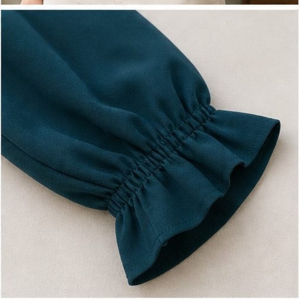 Teal Ruffle Blouse - Picture 5 of 6
